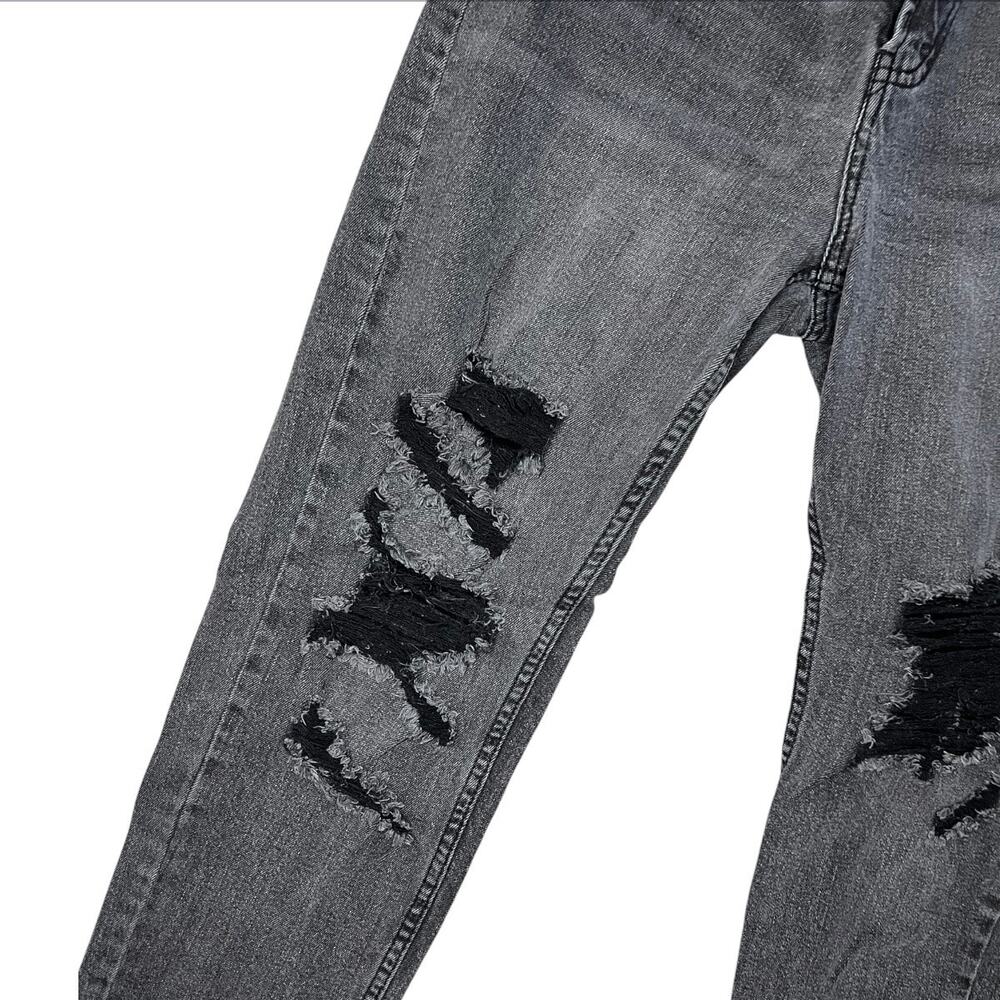 Wilde fable high rise mom jeans black distressed ankle length size 4 casual - Picture 2 of 6